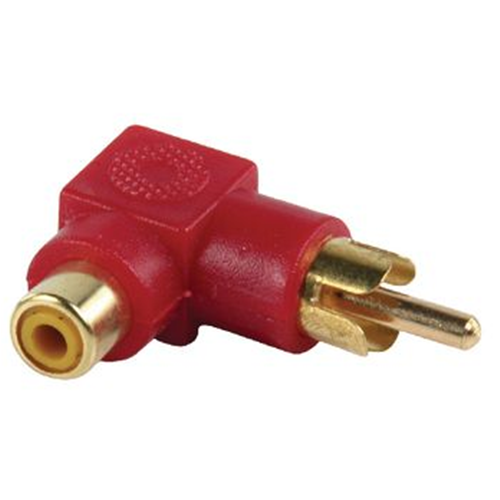 90 ° RCA male Red Red Red Angolar Stero Authority Adapter