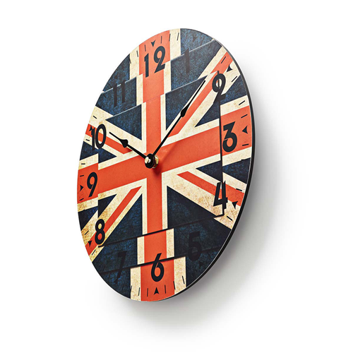 Circular wall watch | Diameter 30 cm | Union Jack image