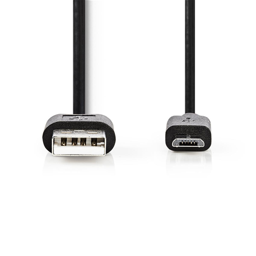 USB 2.0 cable | Male - Micro B Male | 1.0 m | Black