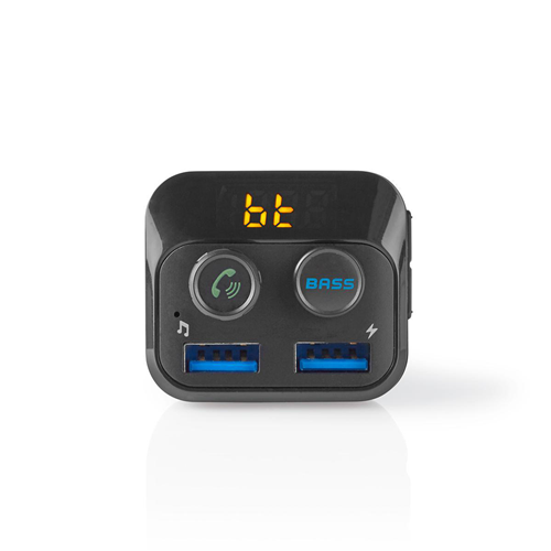 Trasmettitore FM per Auto | Bluetooth® | Bass Boost | Slot per Scheda MicroSD | Chiamate in Vivavoce | 2x USB