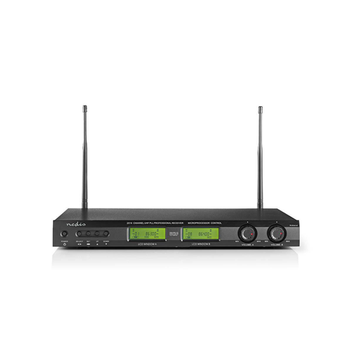 Wireless microphone set | 16 channels | 2 microphones included | Up to 6 hours of battery autonomy