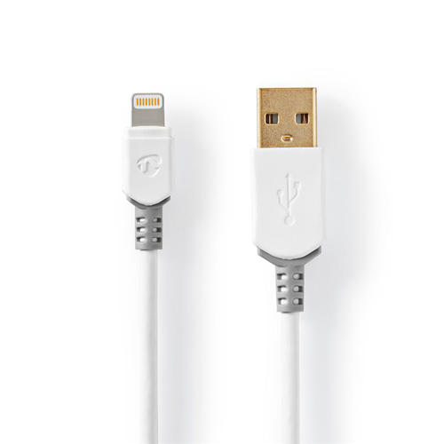 Cable for synchronization and charging | Apple Lightning 8 pin male - USB a male | 2.0 m | White