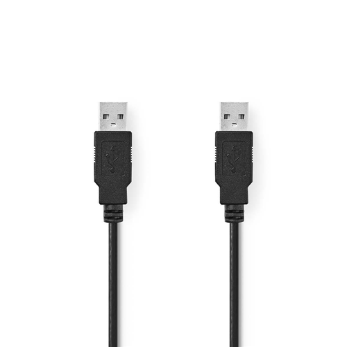 Cavo USB 2.0 | A maschio - A maschio | 2.0 m | Nero