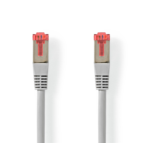 Câble réseau S / FTP Cat6 | Mâle RJ45 | Mâle RJ45 | 1,0 m | Gris