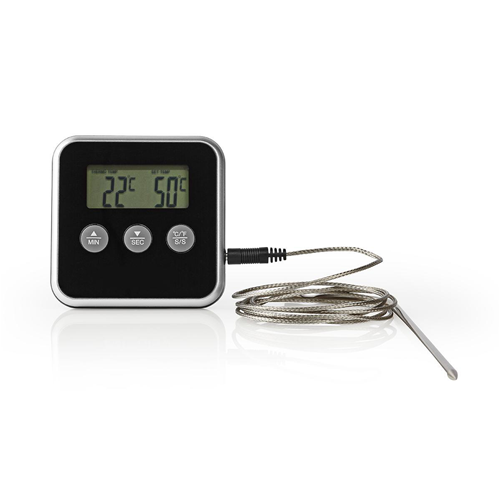 Termometro per Carne | 0 - 250 °C | Display Digitale | Timer