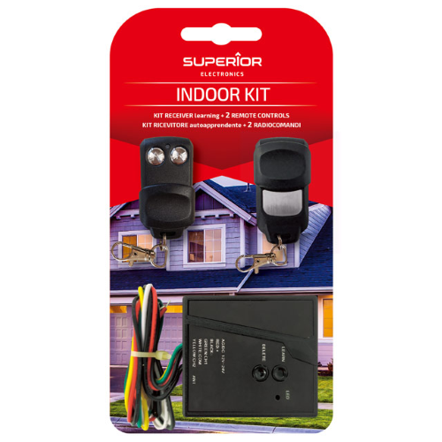 433MHz universal receiving kit per interior with 2 superior remote controls