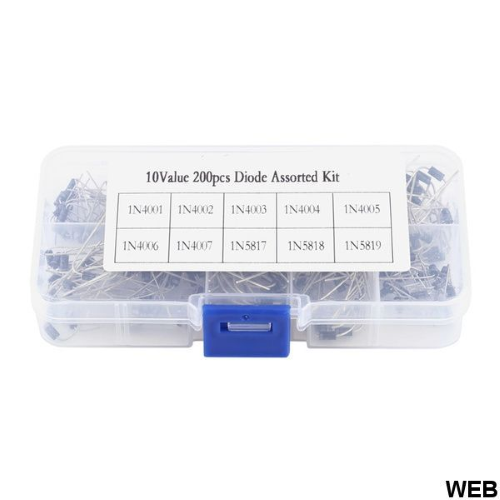 Diodi in Kit 200 pieces 10 types from 1n4001 to 1n5819